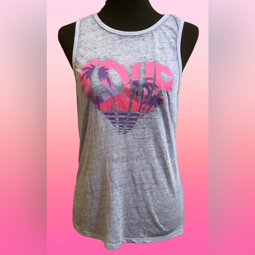 Women's Purple and Pink Graphic Tank Top